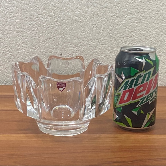 Vintage Orrefors Sweden Signed LH 1384-121 Lars Hellsten 6” Corona Crystal Bowl - Picture 11 of 16